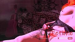 i watch this redhead riding in cowgirl. natural tits bouncing under the sun.