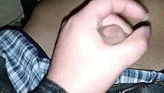 I watch the white teen sucking my thick dick.