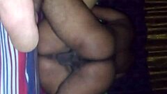 A wife pretends to be a professional in an intimate homemade encounter with her partner.