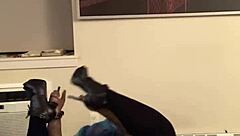 Hazelnutxxx in Halloween Cosplay Reveals Shaved Pussy Secret with Blue Hair