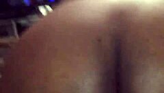 ebony bbw throwing ass back in hot homemade pov fucking