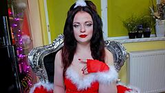 Picture this brunette babe wrecking your home with redhead fantasy during holidays