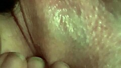 Milf teasing and rubbing the fat pussy