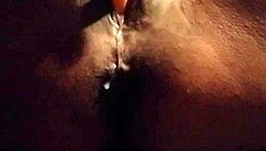nybutterscotch30 sneaks in pussy fingering with vibrator before hubby arrives