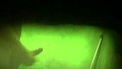 Gay guy jerks off intensely in the house bathroom, moaning loudly.