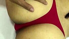 Fat Asian girl bent over in doggystyle POV, rough fucking her big loose ass