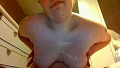 Feeling The Intense Pleasure As Cream Covers My Tits And Pussy In This Homemade Amateur Session