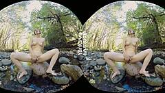 Yanks Carmen December Toys Her Bushy Snatch Outdoors