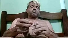 this gay guy has a sexy close-up desire to cum in casual setting