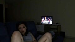 mexican latina watches ufc and gets so horny she masturbates