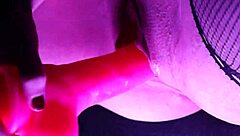 I'm cumming all over my pink dildo while wearing stockings