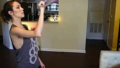 Emotional Dance Of Brunette Hoop Girl With Shaking Tits In Homemade Video