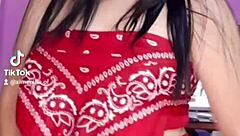 Beautiful Latina woman sensually shows her gorgeous feet