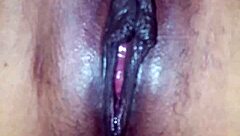 Pornstar Poosoo teases with a tiny dildo next.