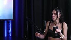 Debora Andrade stuns in sheer red lingerie for two wild hours.