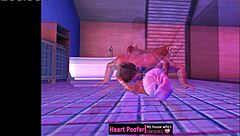 She was DRAGGED from the SHOWER and TAKEN on the BATHROOM FLOOR in cartoon style.