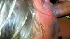 Fat Celedonia enjoys sucking my big cock in blowjob video