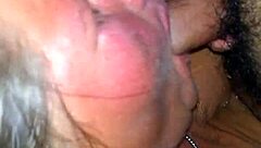 Fat Celedonia enjoys sucking my big cock in blowjob video