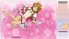 kousaka kirino strips during arkanoid gameplay in this anime hentai