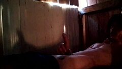 the tattooed pornstar shows off her monster cock in solo action.