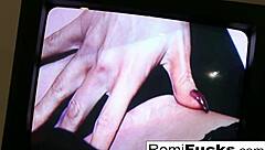 romi rain stuffs her pussy with panties and licks them clean 😋