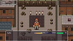 Cute girl exposes small tits near oblivious men in detective story part 3