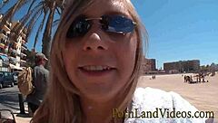 blonde slut teen 18+ sucking cock with toys and dildo