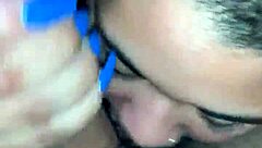 a light-skinned submissive swallows cum in a narrative