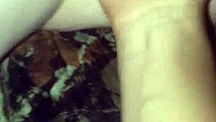 Wife Squirting Hard and Taking a Messy Creampie in Action!