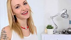 Fervid kitten blows cock in pov and gets her pink pussy nailed 😻