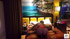 Peruvian amateur couple gets wild in red corset outfit