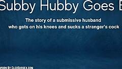 Submissive Husband Sucks Big Cock In Group Scene