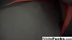 Hey, check out hot milf Nikita in fishnets doing a solo session.