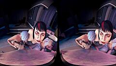 Vr Frost And Skarlet Fight Passionately Over Your Cum In This Intense 3some