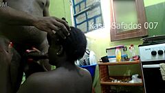 How about a big cock blowjob in the kitchen with that big ass?