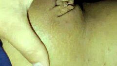 kaithsaumeth caresses her big breasts while fucking her tight hot pussy on bed