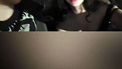 the russian girl and her boyfriend hang out in the car at college