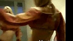 Watch these big-boobed blondes strip for you?