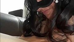 Thick stepmom sucks stepson dry until he nearly gags