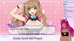 vtuber lewdneko plays lewd idol project vol 1 part 5 with big tits scissoring 😏
