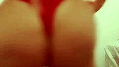 the latina milf in lingerie feels intense pleasure while masturbating her big ass and tits