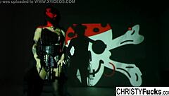 sexy christy mack the pirate plays with her amazing ass and tight wet pussy