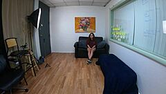 Lala rose casting main 1, teen 18+ brunette interview session.