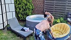 backstage solo show with ass shaking and masturbation