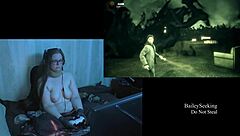 Naked Brunette with Big Natural Tits in Alan Wake Playthrough Part 10