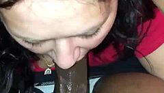 White Girl Sucks Big Black Cock!