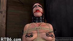 girl is stripping inside a cage. her moves are bold and captivating.