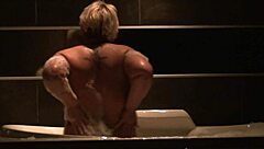 Chubby BBW Feels Excited While Ripping Clothes And Playing With Boobs In Bath Striptease.