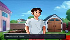 In Summer Time Saga Unc Part 7, Busty Anime Hentai Tits Bounce During Game.