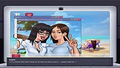 In Summer Time Saga Unc Part 7, Busty Anime Hentai Tits Bounce During Game.